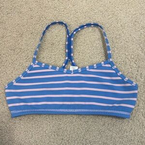 Ivivva (kids lululemon) size 12 blue and pink striped sports bra
